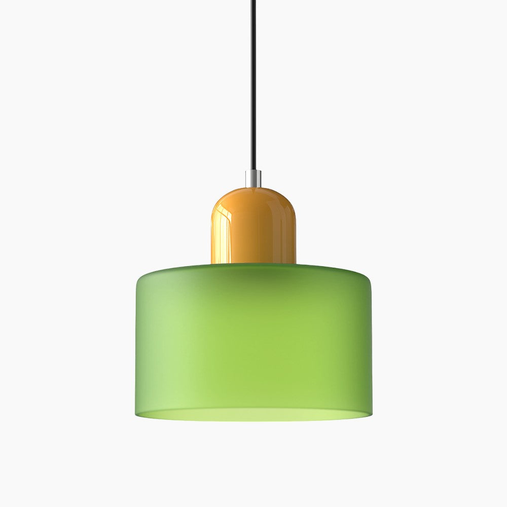 Lina - Kleine glazen pendellamp met LED en metalen afwerking