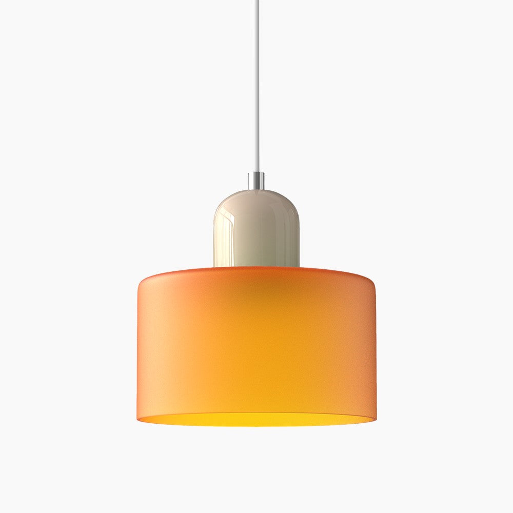 Lina - Kleine glazen pendellamp met LED en metalen afwerking
