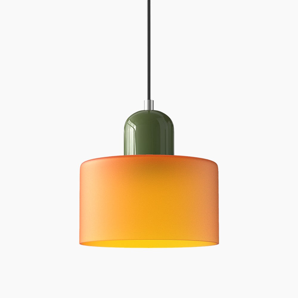 Lina - Kleine glazen pendellamp met LED en metalen afwerking