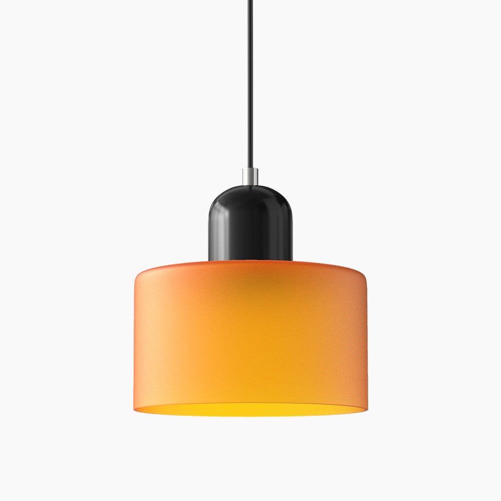 Lina - Kleine glazen pendellamp met LED en metalen afwerking