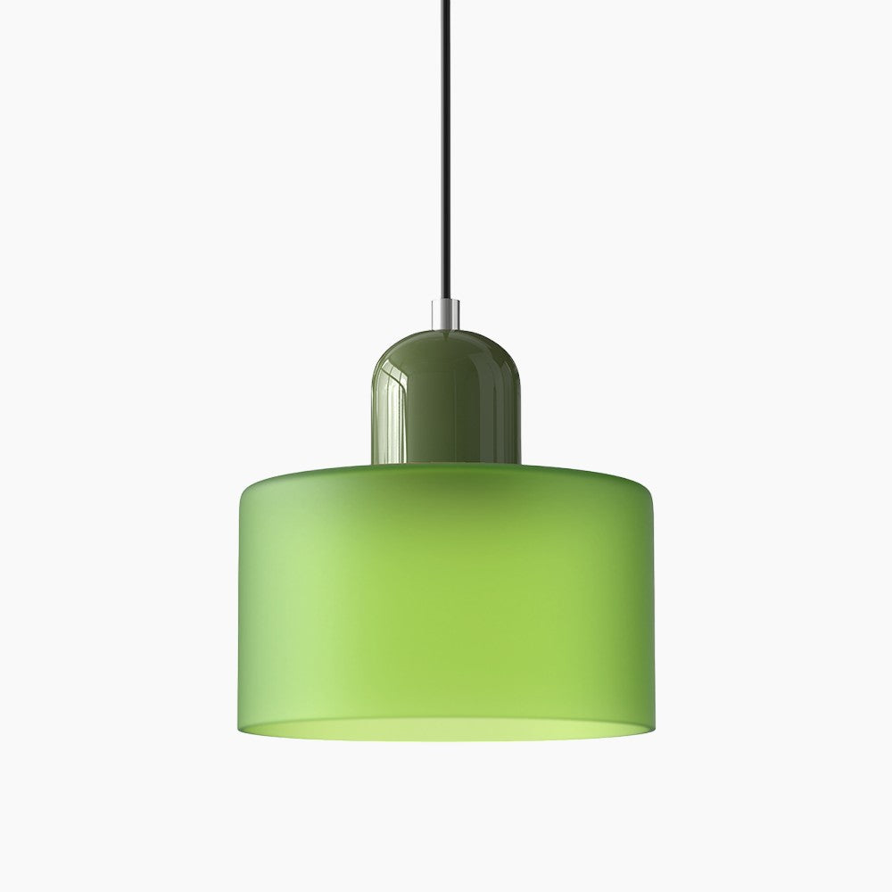 Lina - Kleine glazen pendellamp met LED en metalen afwerking