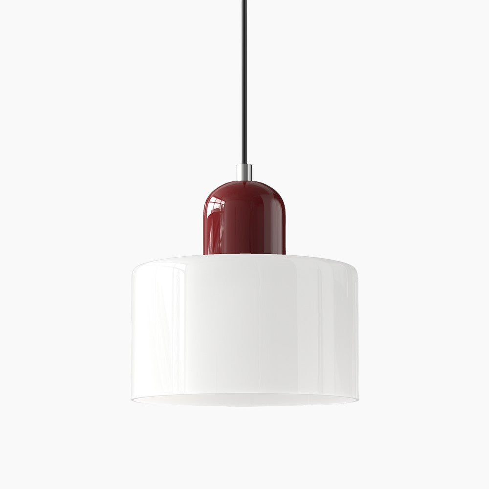 Lina - Kleine glazen pendellamp met LED en metalen afwerking