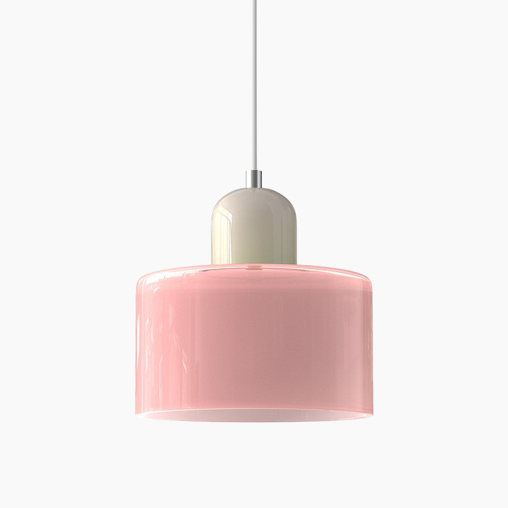 Lina - Kleine glazen pendellamp met LED en metalen afwerking