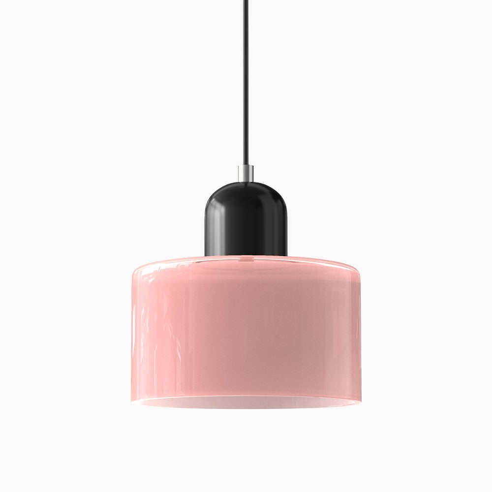 Lina - Kleine glazen pendellamp met LED en metalen afwerking