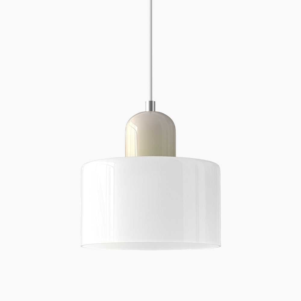 Lina - Kleine glazen pendellamp met LED en metalen afwerking