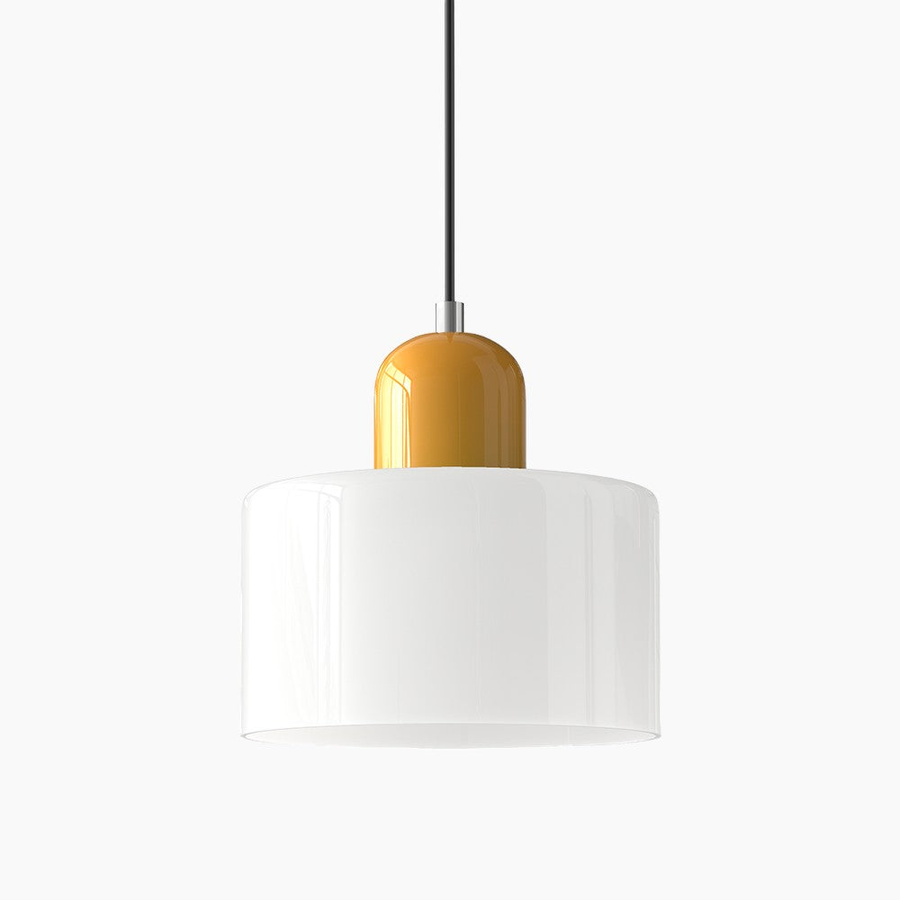 Lina - Kleine glazen pendellamp met LED en metalen afwerking