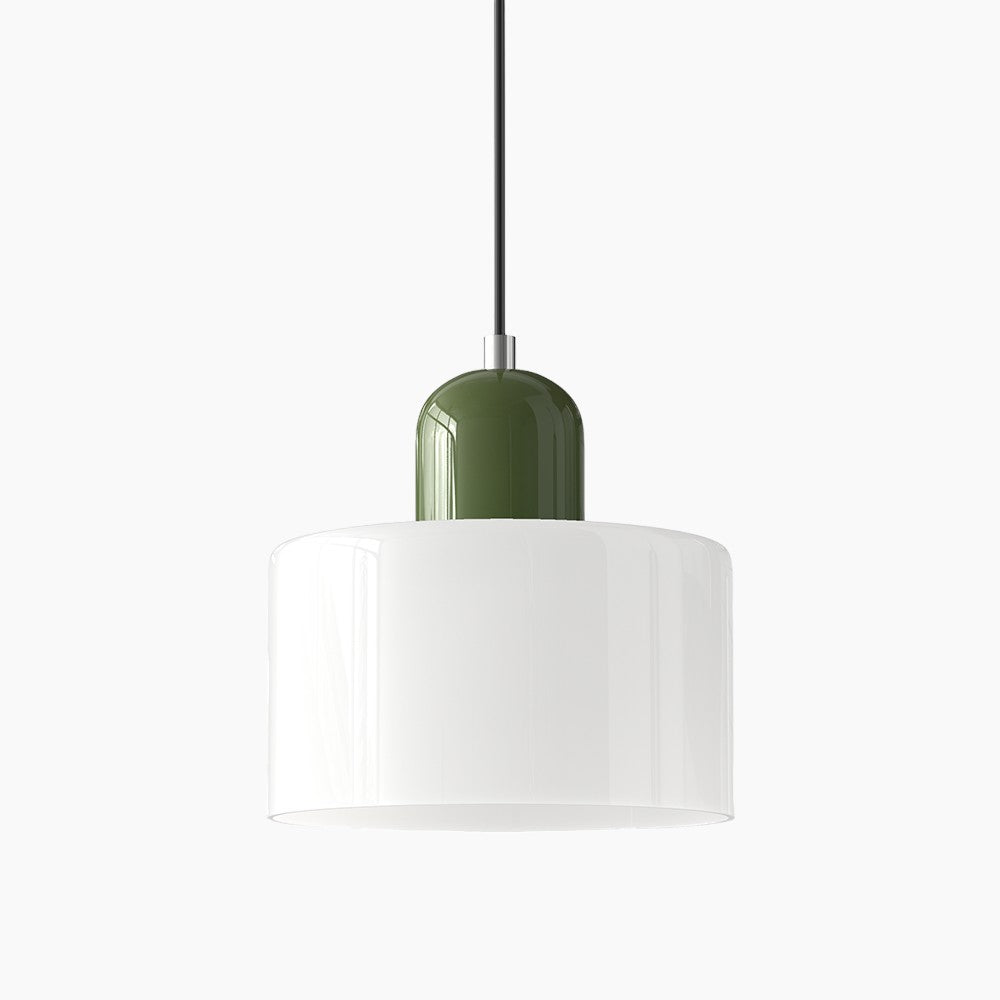 Lina - Kleine glazen pendellamp met LED en metalen afwerking