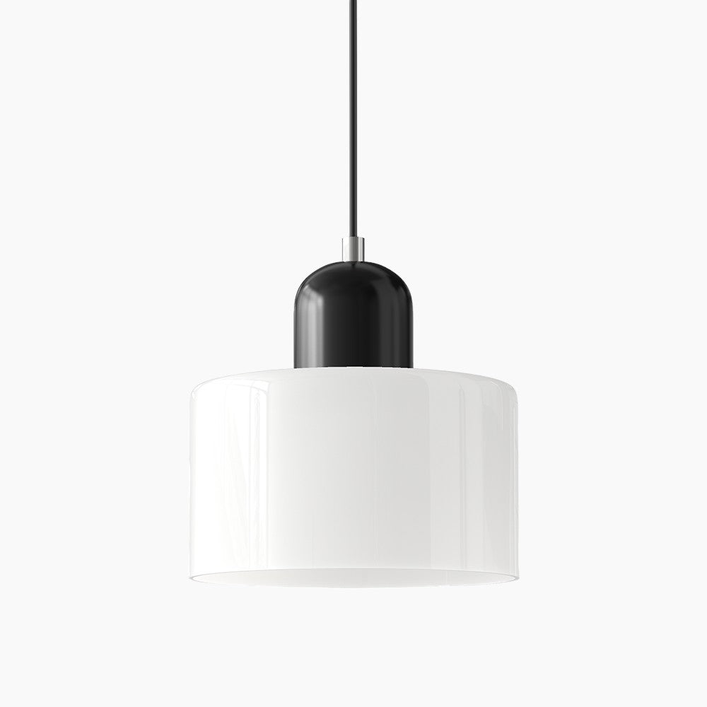 Lina - Kleine glazen pendellamp met LED en metalen afwerking