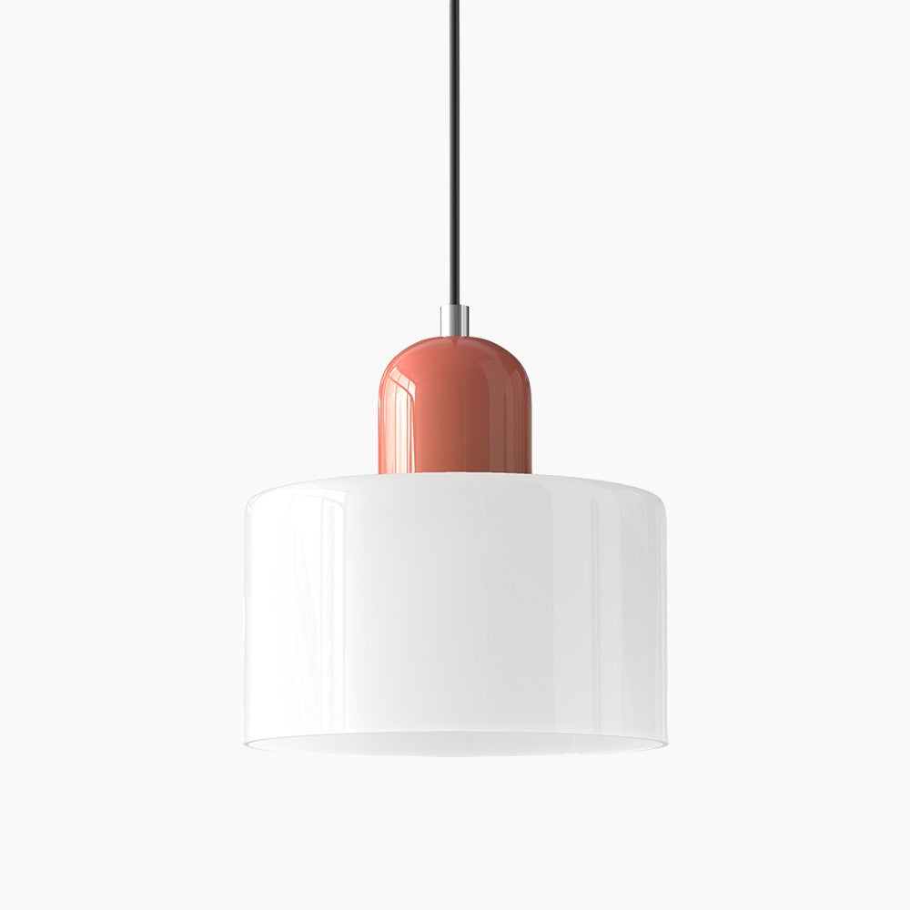 Lina - Kleine glazen pendellamp met LED en metalen afwerking