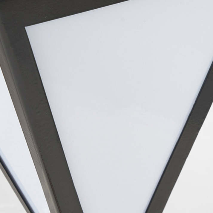 VernoLux – Moderne LED Buitenlamp van Metaal en Acryl in Stijlvol Zwart