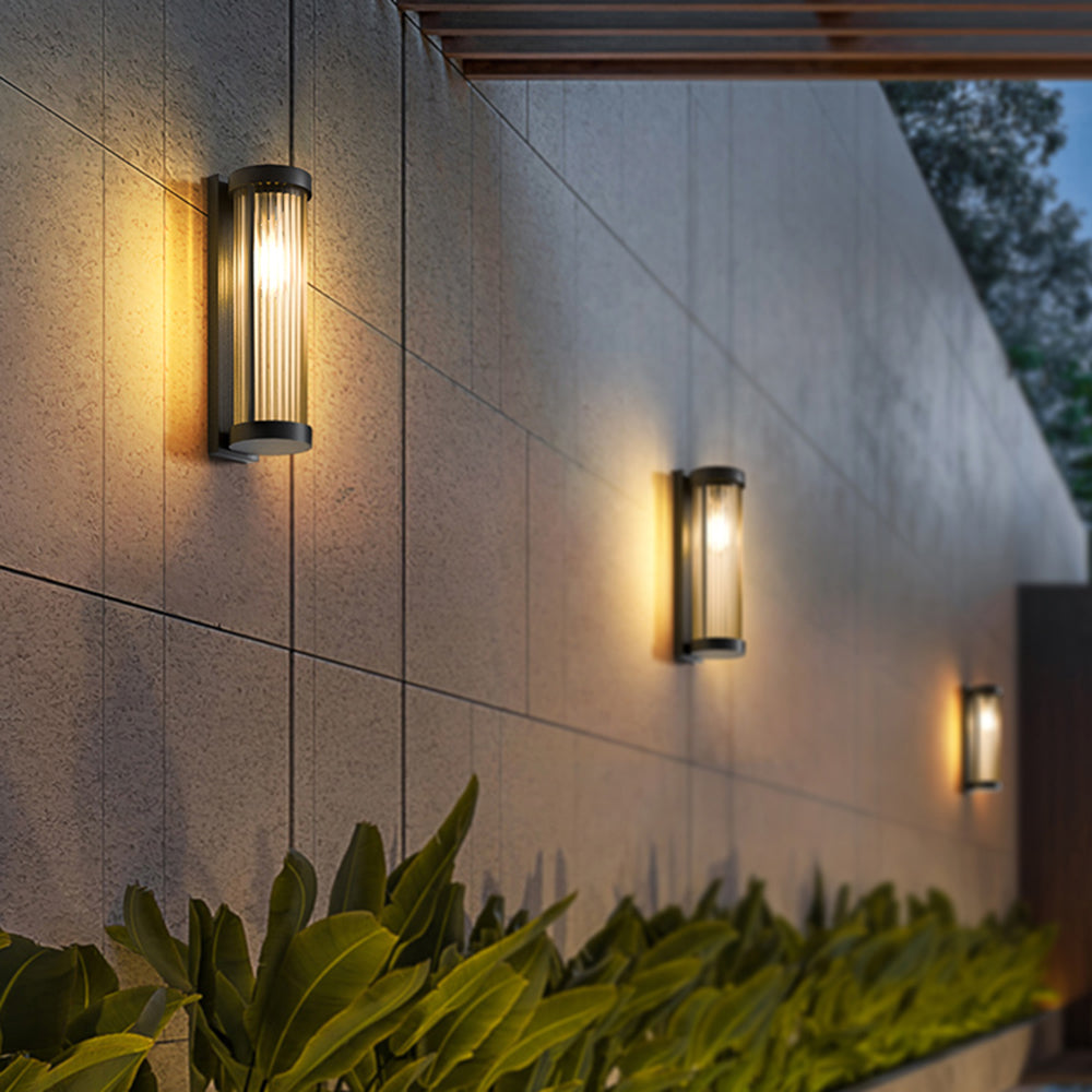 Zylindrische Solar Buitenlamp – Modern Design met Glas en Metaal