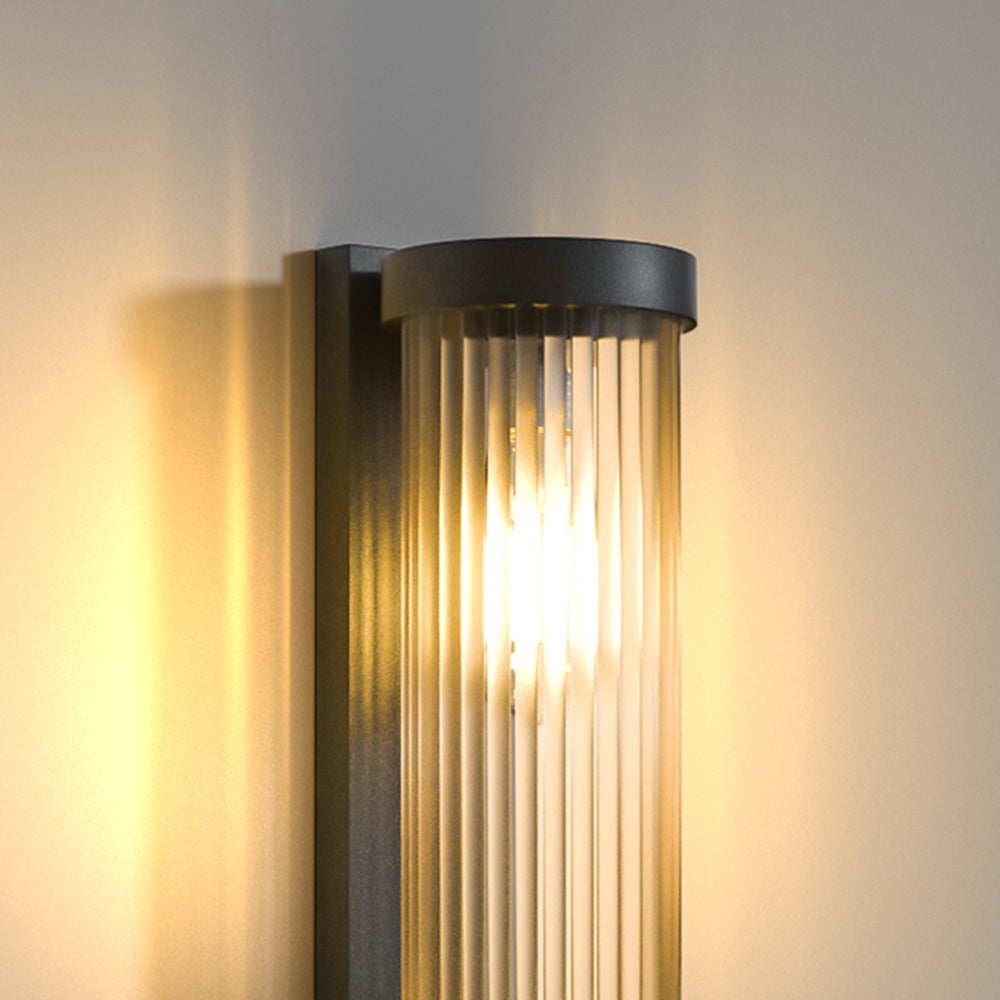Zylindrische Solar Buitenlamp – Modern Design met Glas en Metaal