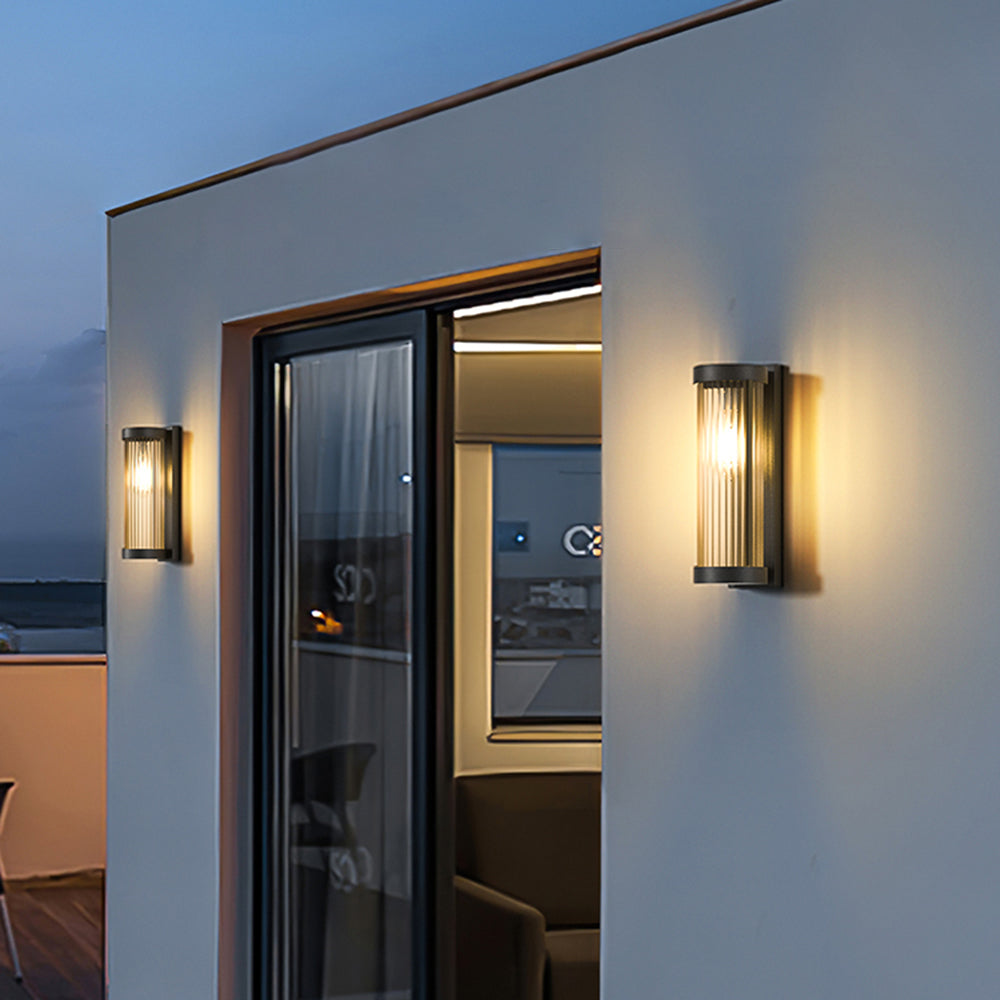 Zylindrische Solar Buitenlamp – Modern Design met Glas en Metaal