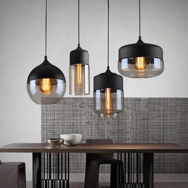 Noah Hanglamp – Modern Scandinavisch, Glas & Hout, E27, 220V