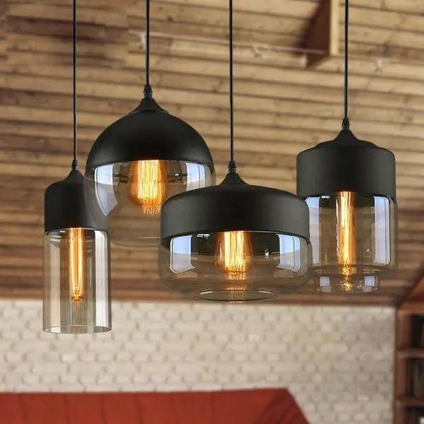 Noah Hanglamp – Modern Scandinavisch, Glas & Hout, E27, 220V