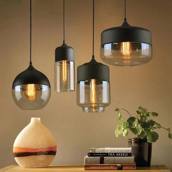 Noah Hanglamp – Modern Scandinavisch, Glas & Hout, E27, 220V