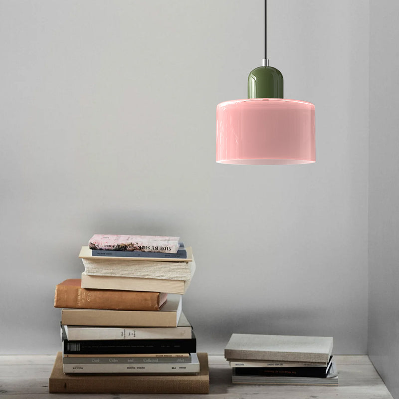 Lina - Kleine glazen pendellamp met LED en metalen afwerking