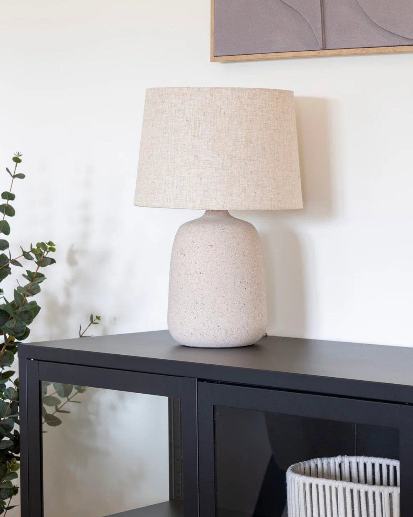 Aurelia – Tafellamp van Keramiek in Steengrijs (46 cm)