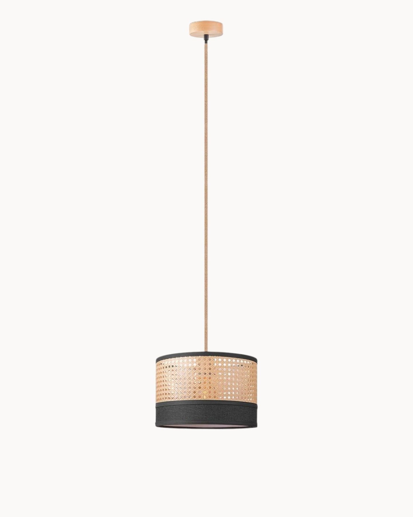 Savanna Rattan Hanglamp – Chocolade, 30x127 cm