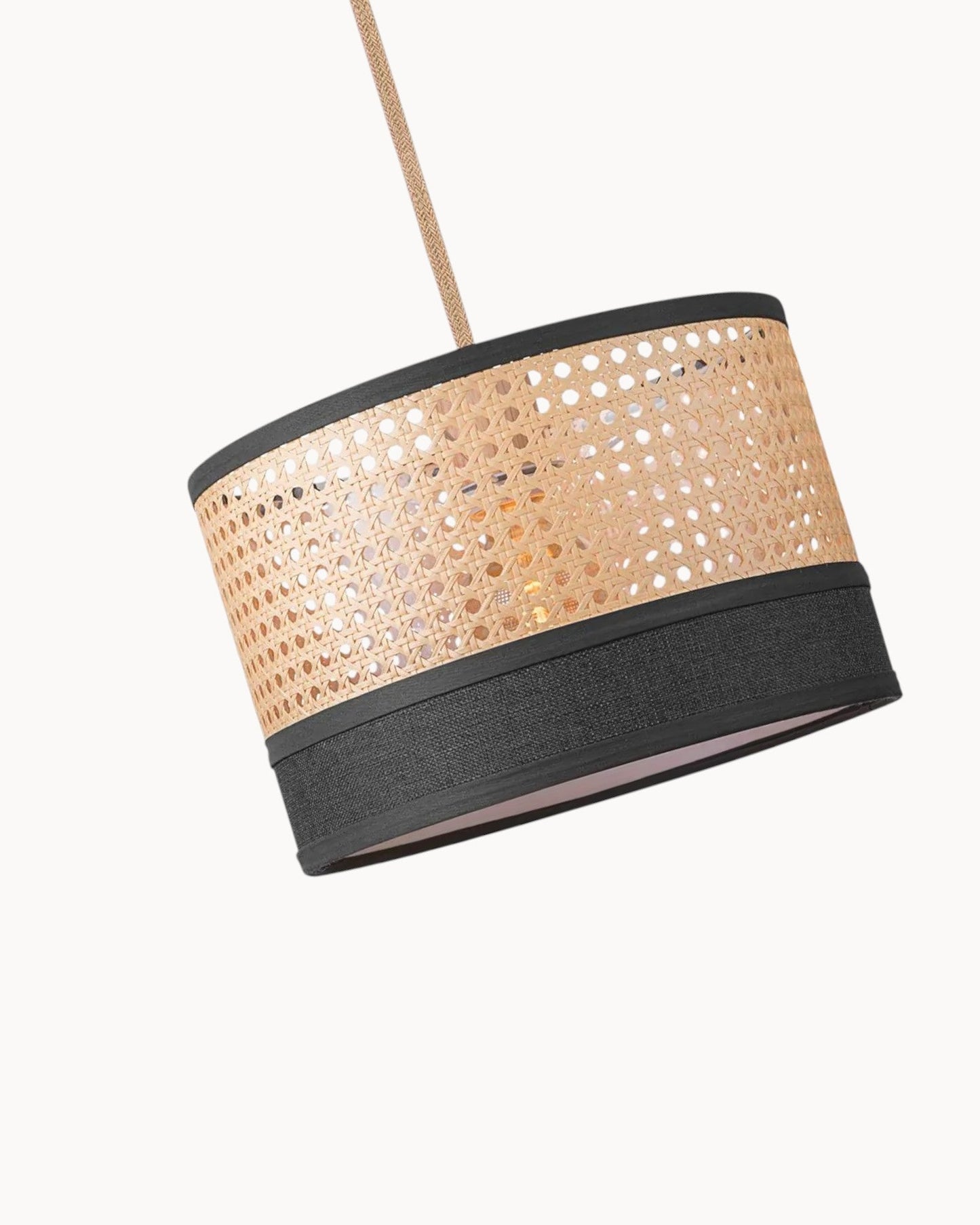 Savanna Rattan Hanglamp – Chocolade, 30x127 cm