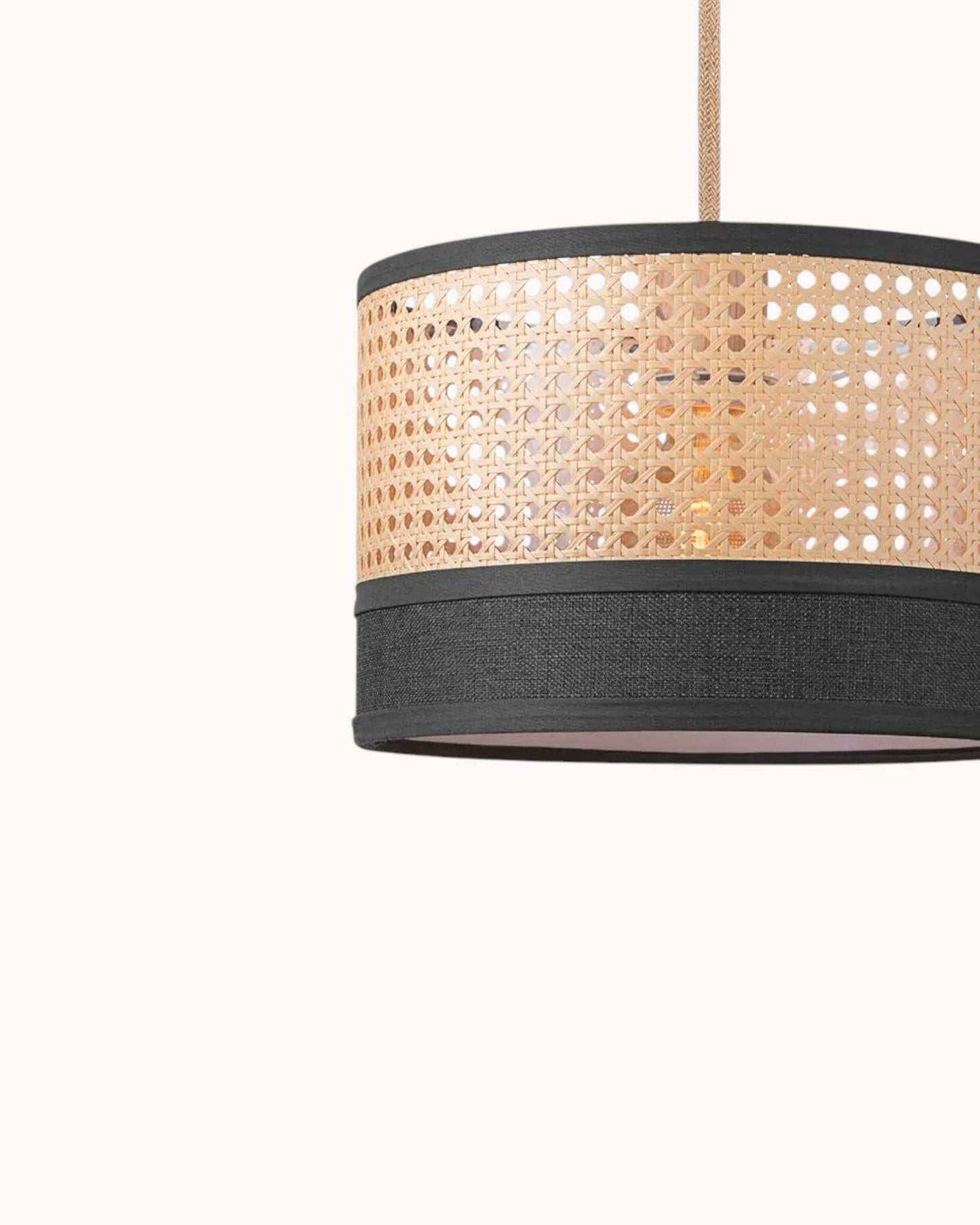 Savanna Rattan Hanglamp – Chocolade, 30x127 cm