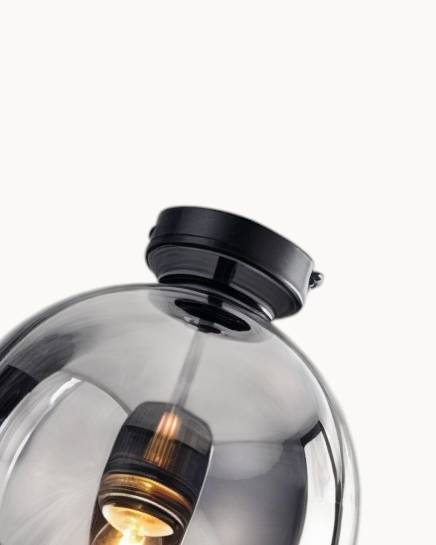 Moderne Plafondlamp – Glas in Rookgrijs of Cognac – LED 25 cm