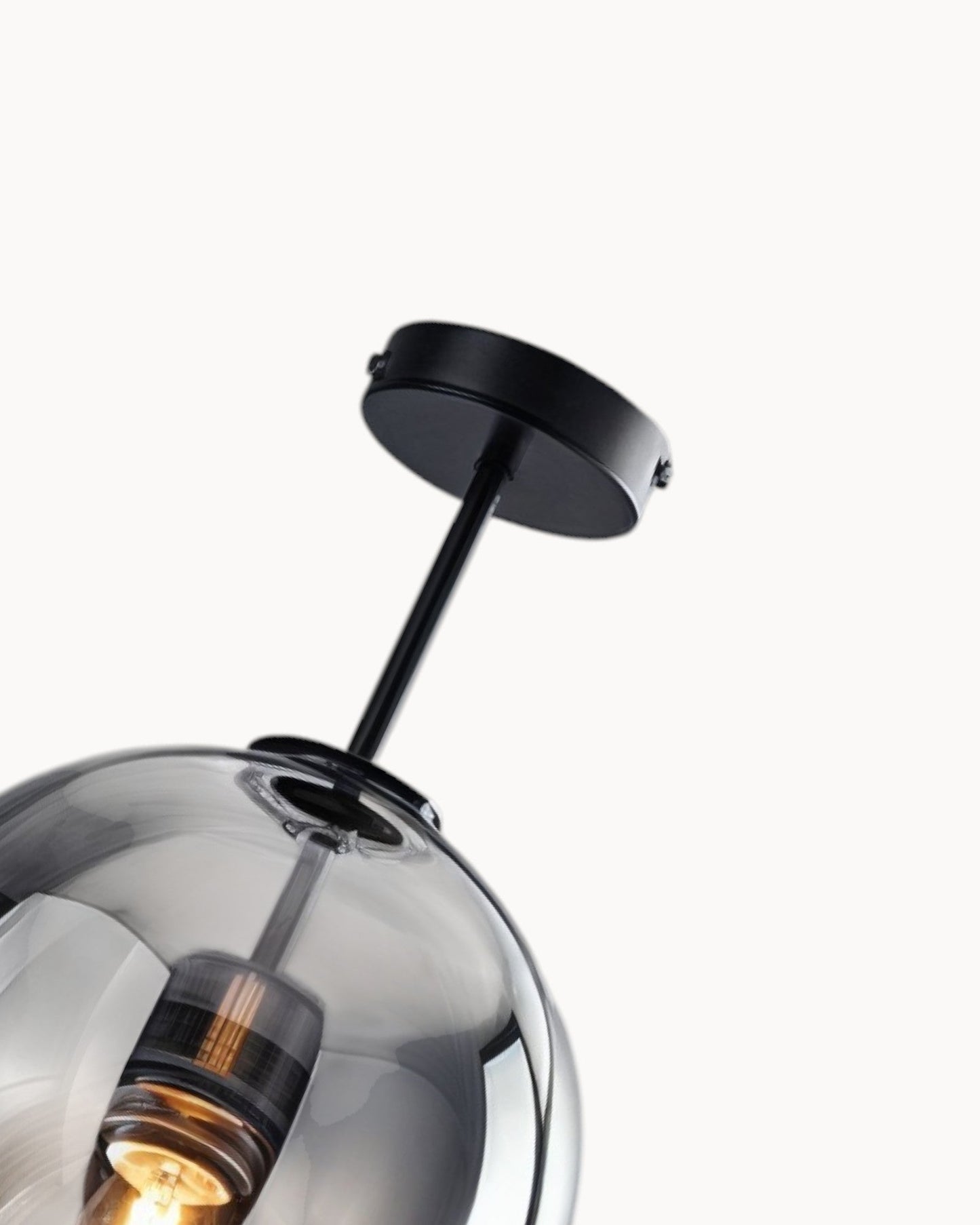 Moderne Plafondlamp – Glas in Rookgrijs of Cognac – LED 25 cm