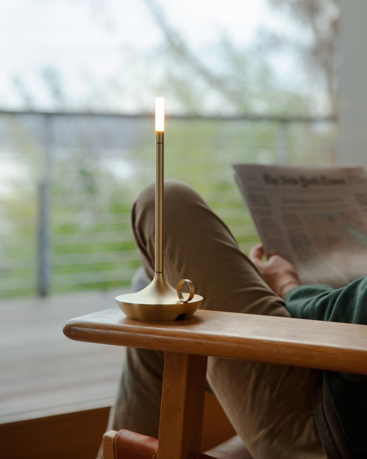 Liora - Draadloze LED Tafellamp met Touchbediening en Warm Kaarslicht