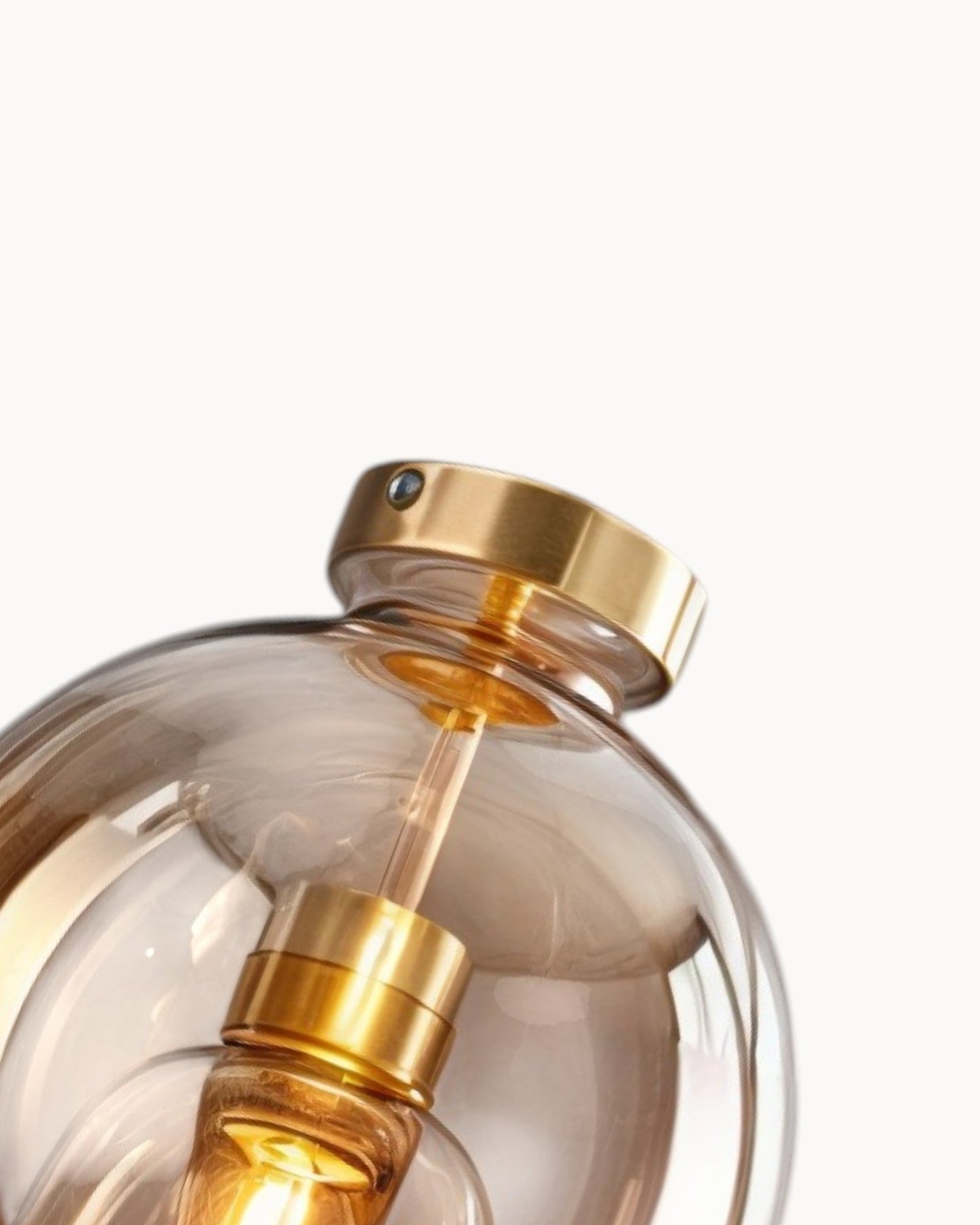 Moderne Plafondlamp – Glas in Rookgrijs of Cognac – LED 25 cm