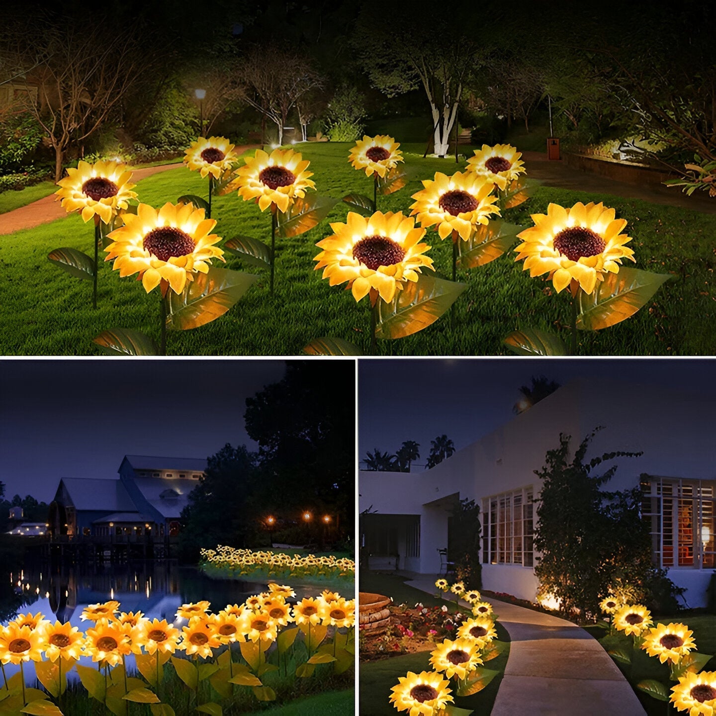 FloraLuce – Realistische zonnebloem solarverlichting voor de tuin