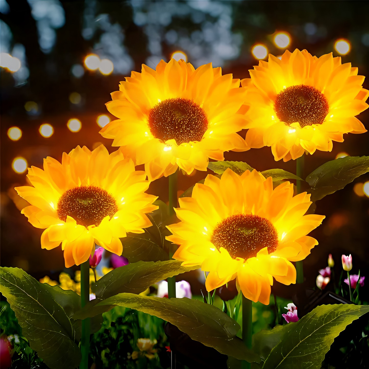 FloraLuce – Realistische zonnebloem solarverlichting voor de tuin
