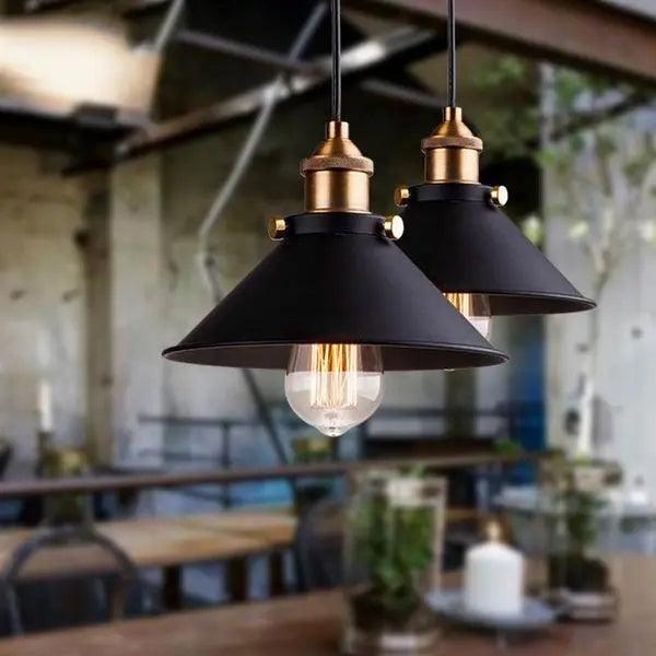 Nero Hanglamp – Industrieel, Zwart & Goud, Metaal, E27