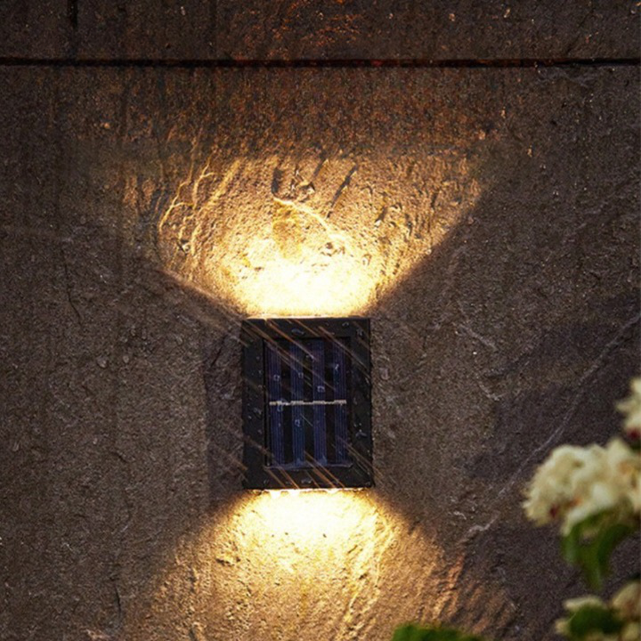 Solvra – Draadloze LED Solar Wandlampen Deluxe voor Buiten