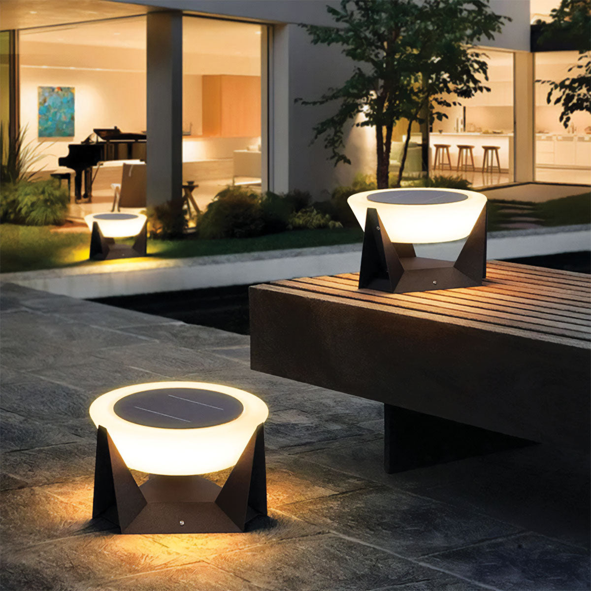 SolarLuxe – Moderne Solar Vloerlamp met Verstelbare Hoogte