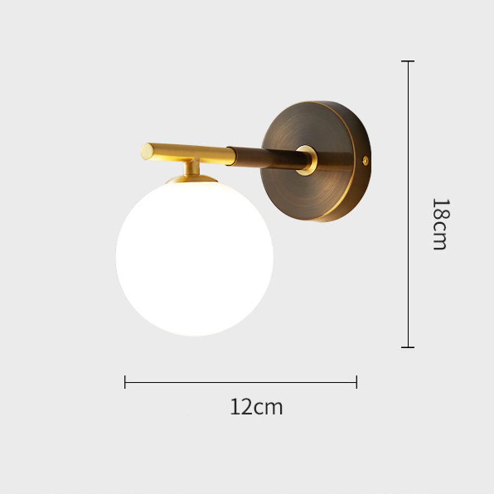 Solvay - Moderne koperen bolwandlamp