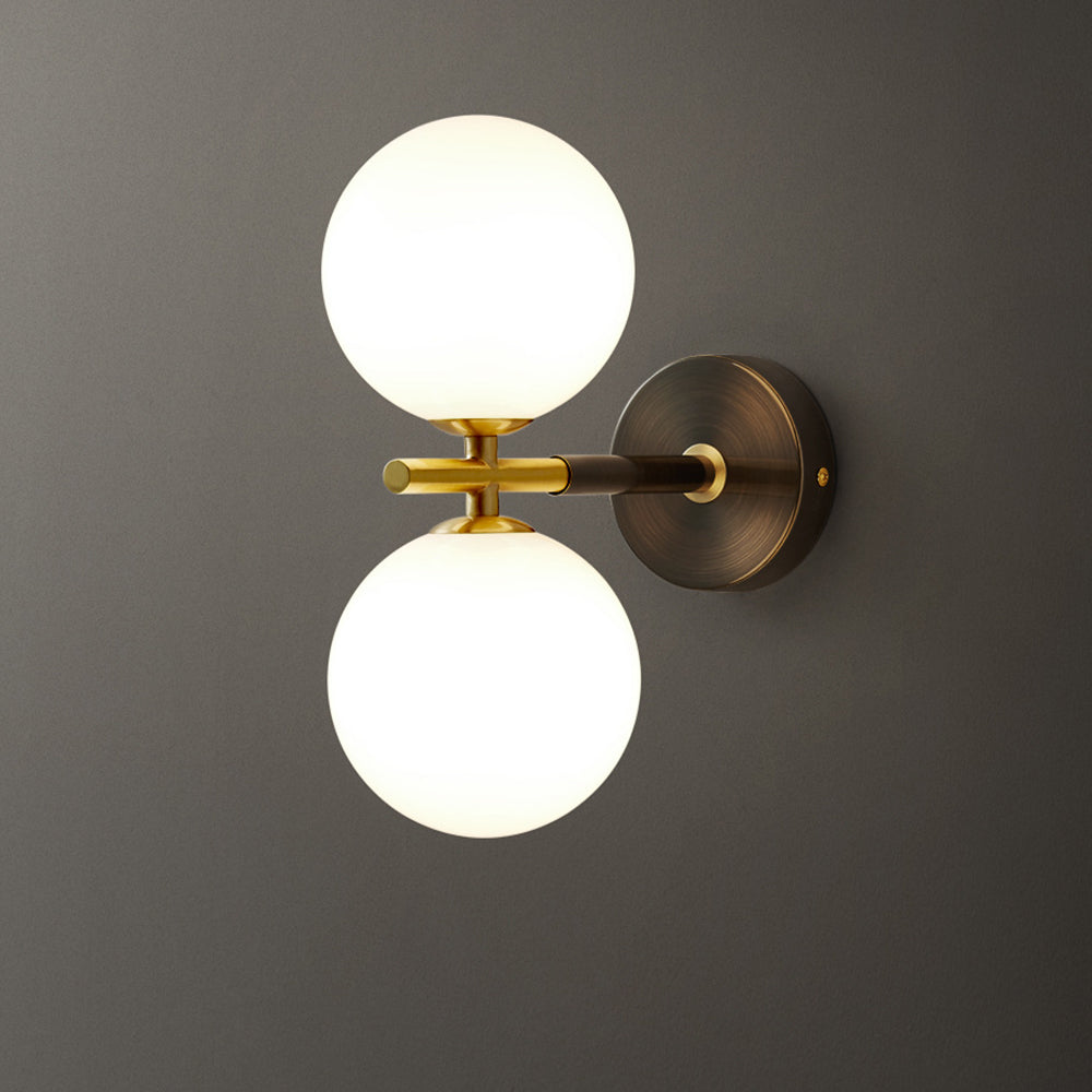 Solvay - Moderne koperen bolwandlamp