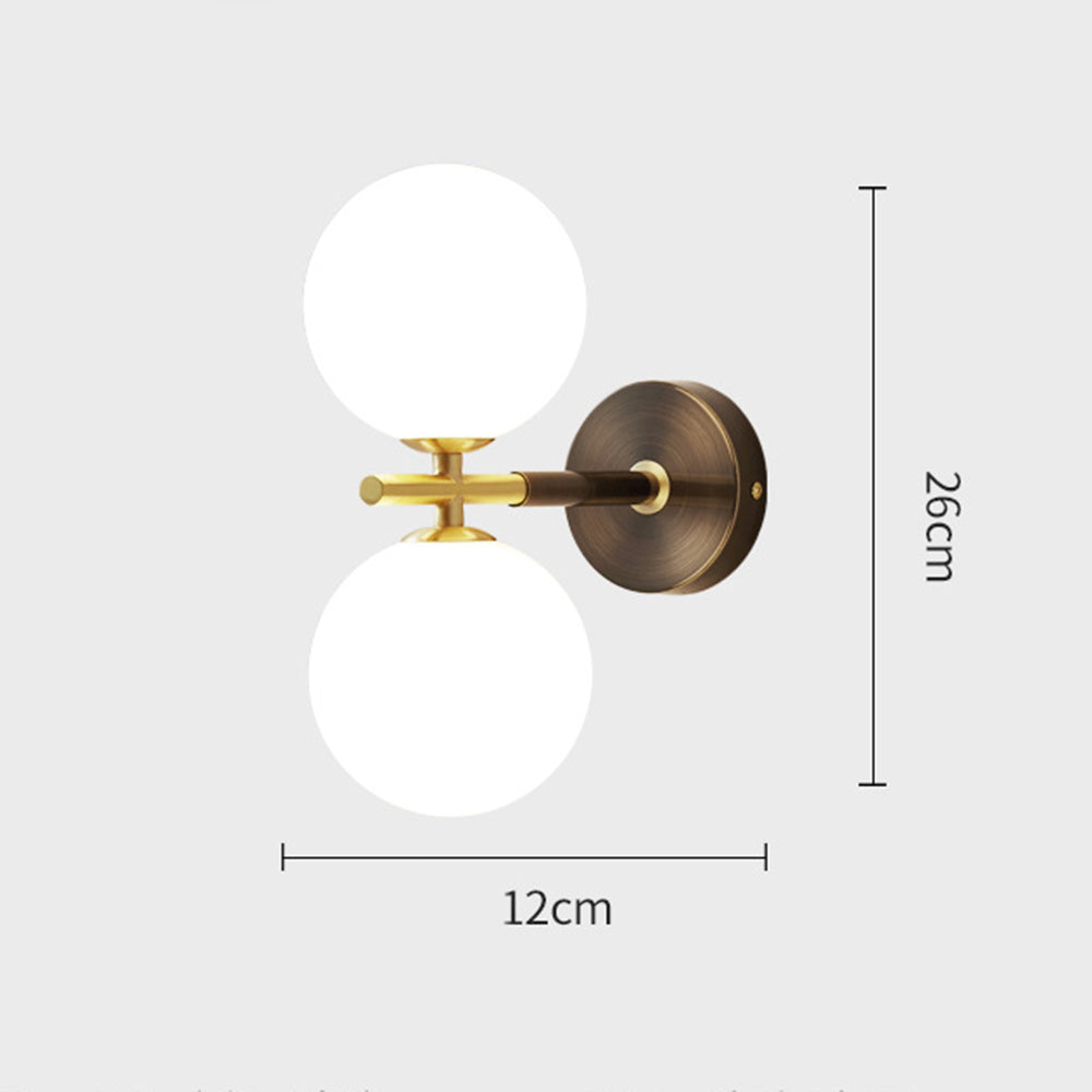 Solvay - Moderne koperen bolwandlamp