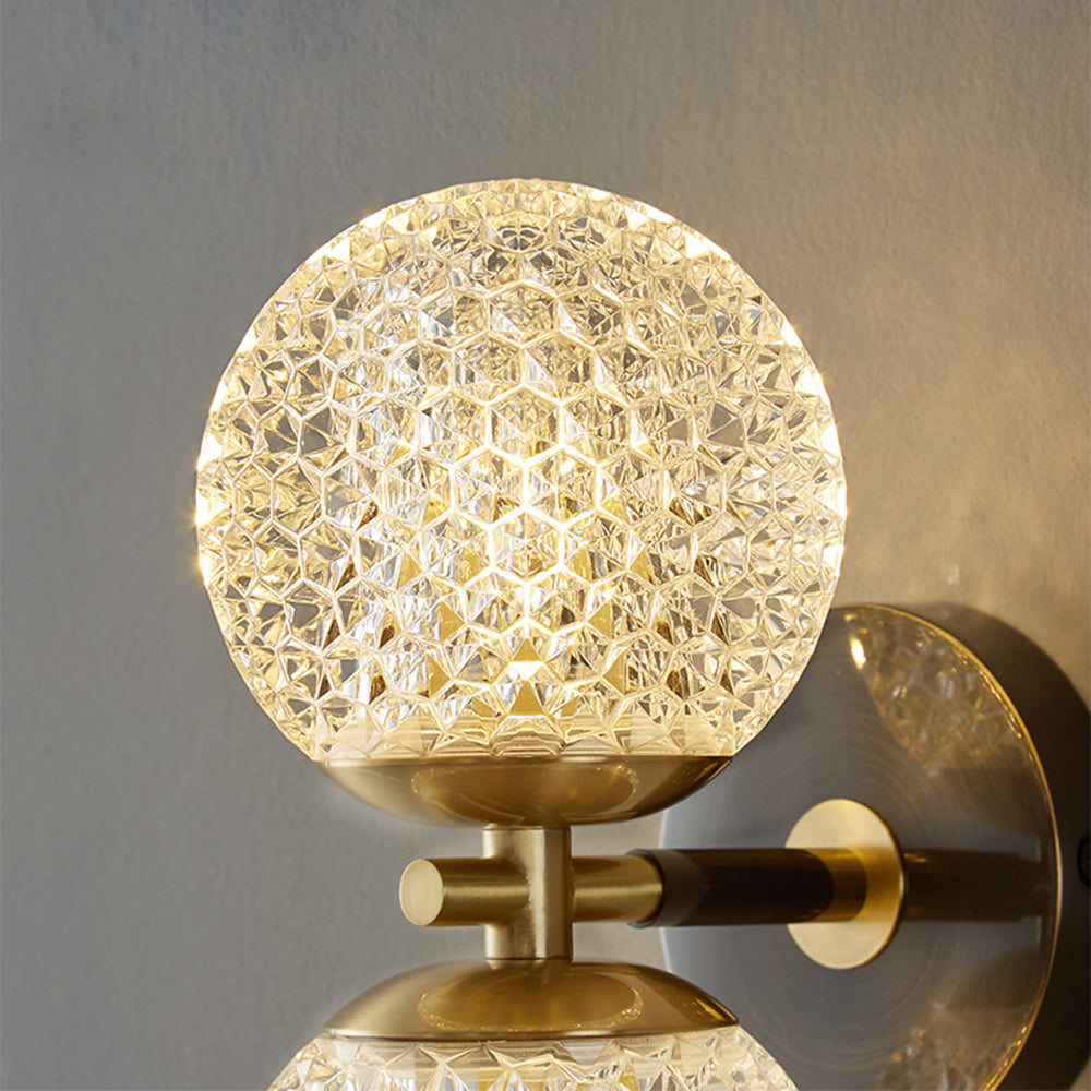 Solvay - Moderne koperen bolwandlamp