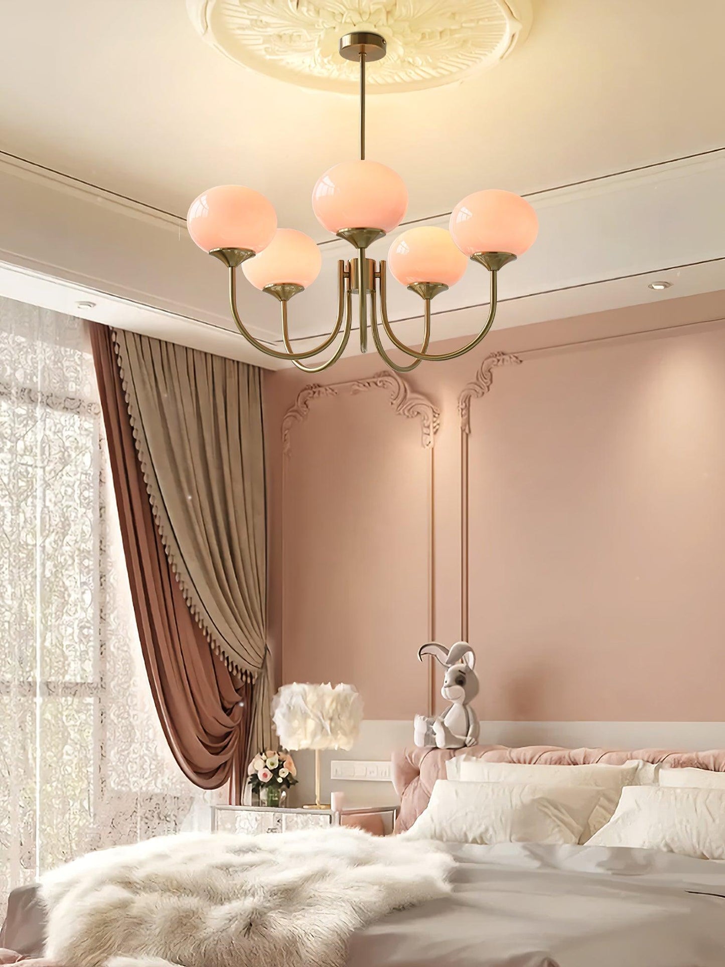 Nuvila – Speelse kroonluchter met marshmallow-look in wolkachtig design