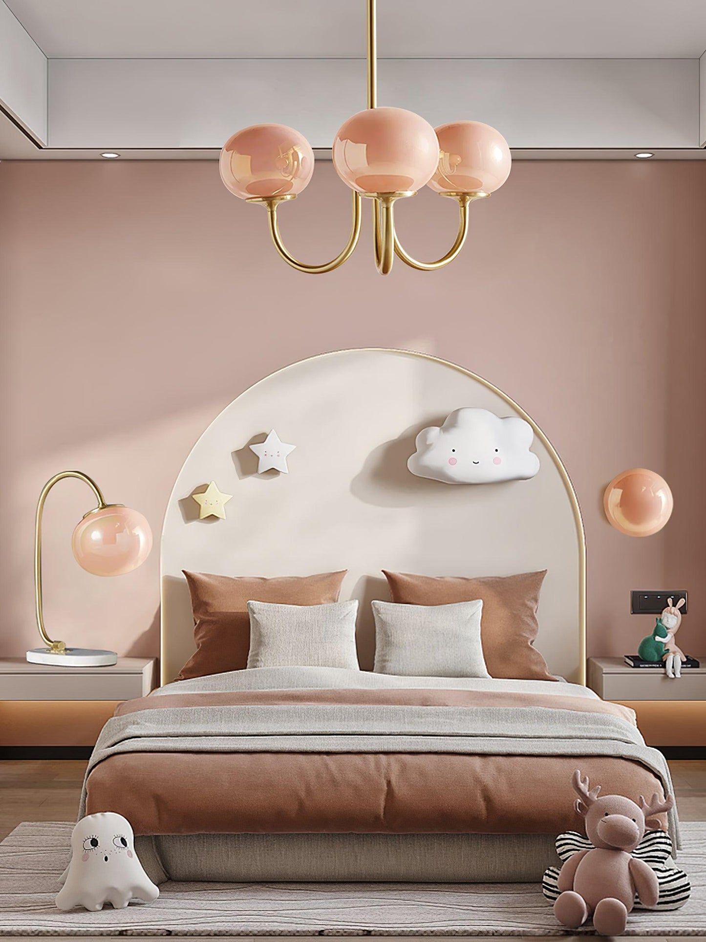 Nuvila – Speelse kroonluchter met marshmallow-look in wolkachtig design