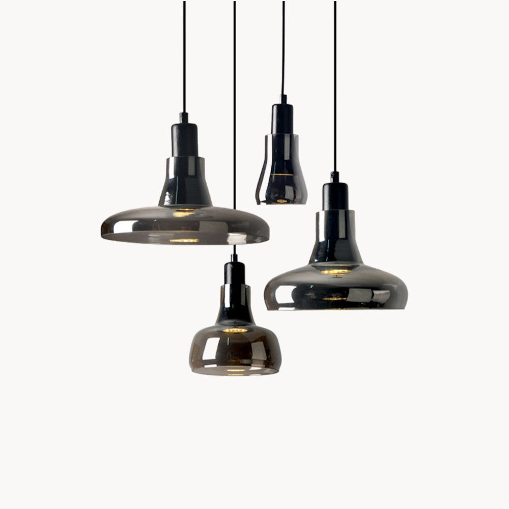 Liora Hanglamp – Modern, Rookgrijs Glas, Energiezuinig
