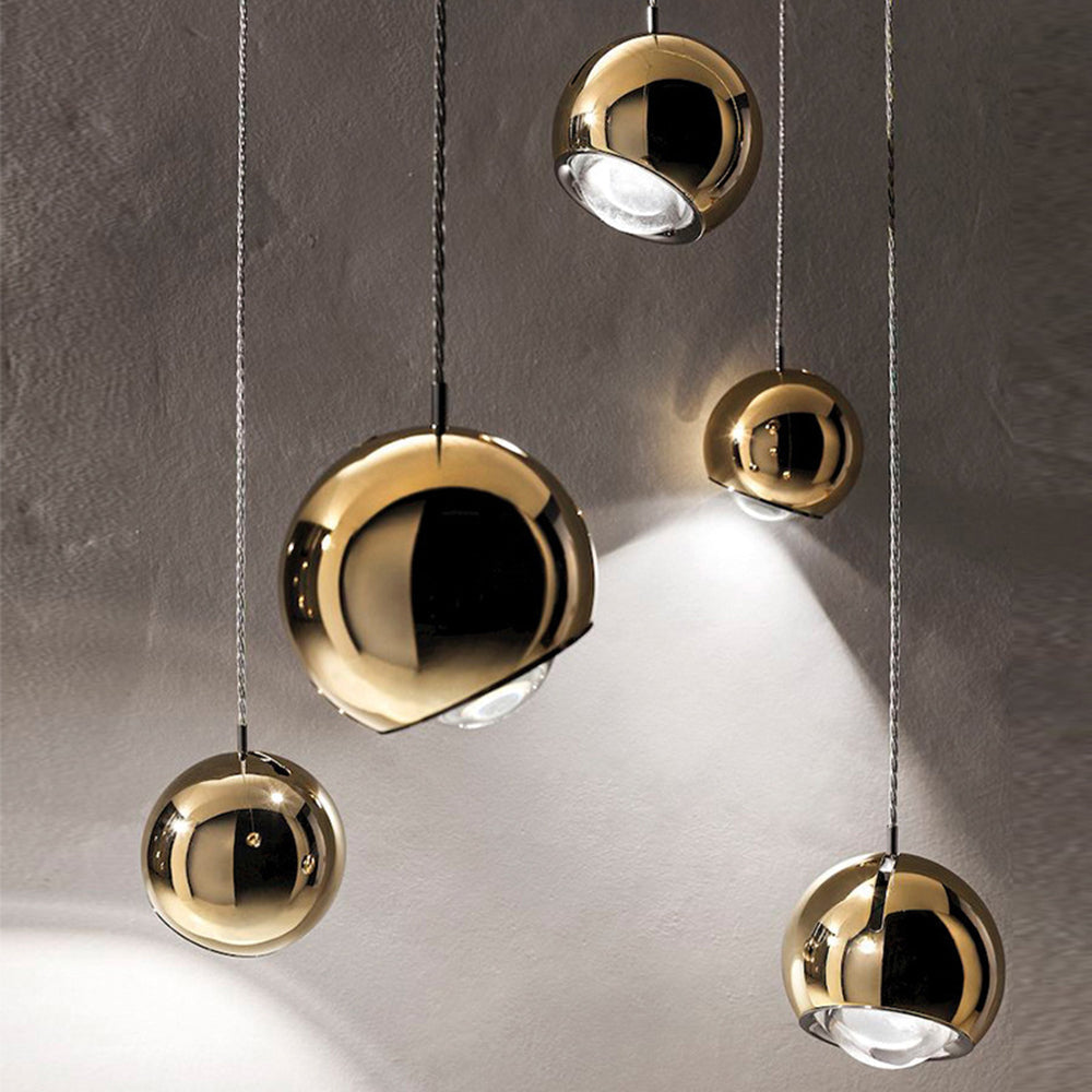 Lucian Hanglamp – Mid-Century Art Deco, Zilver & Goud, LED