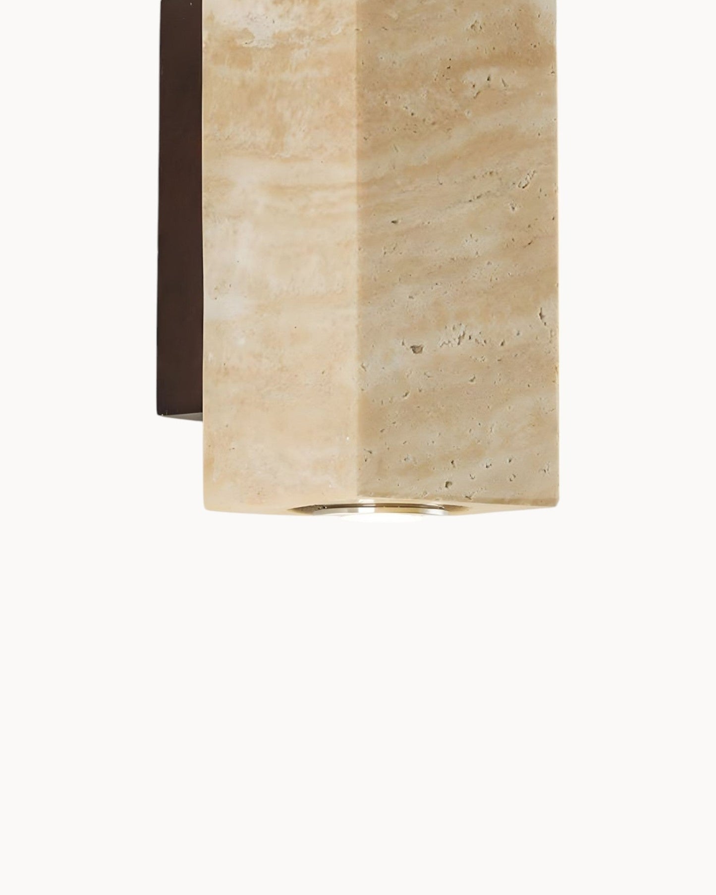 Taverno - Wandlamp van travertin en hout