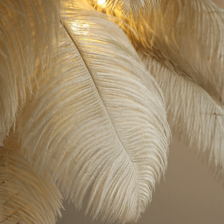 PlumaLuxe – Staande lamp met struisvogelveren in luxe design