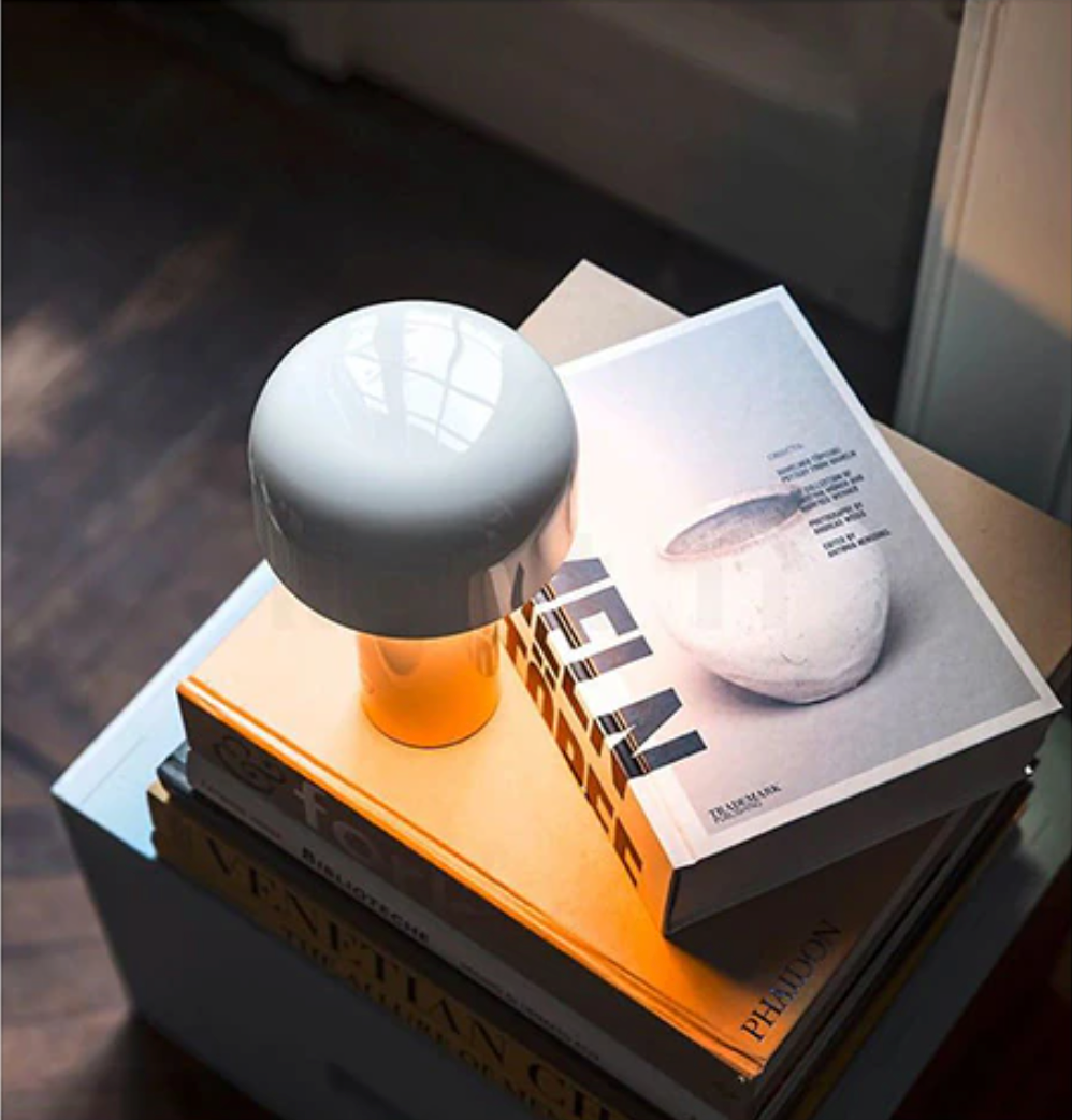 Lumina – Draadloze tafellamp in paddenstoelvorm met Italiaans design