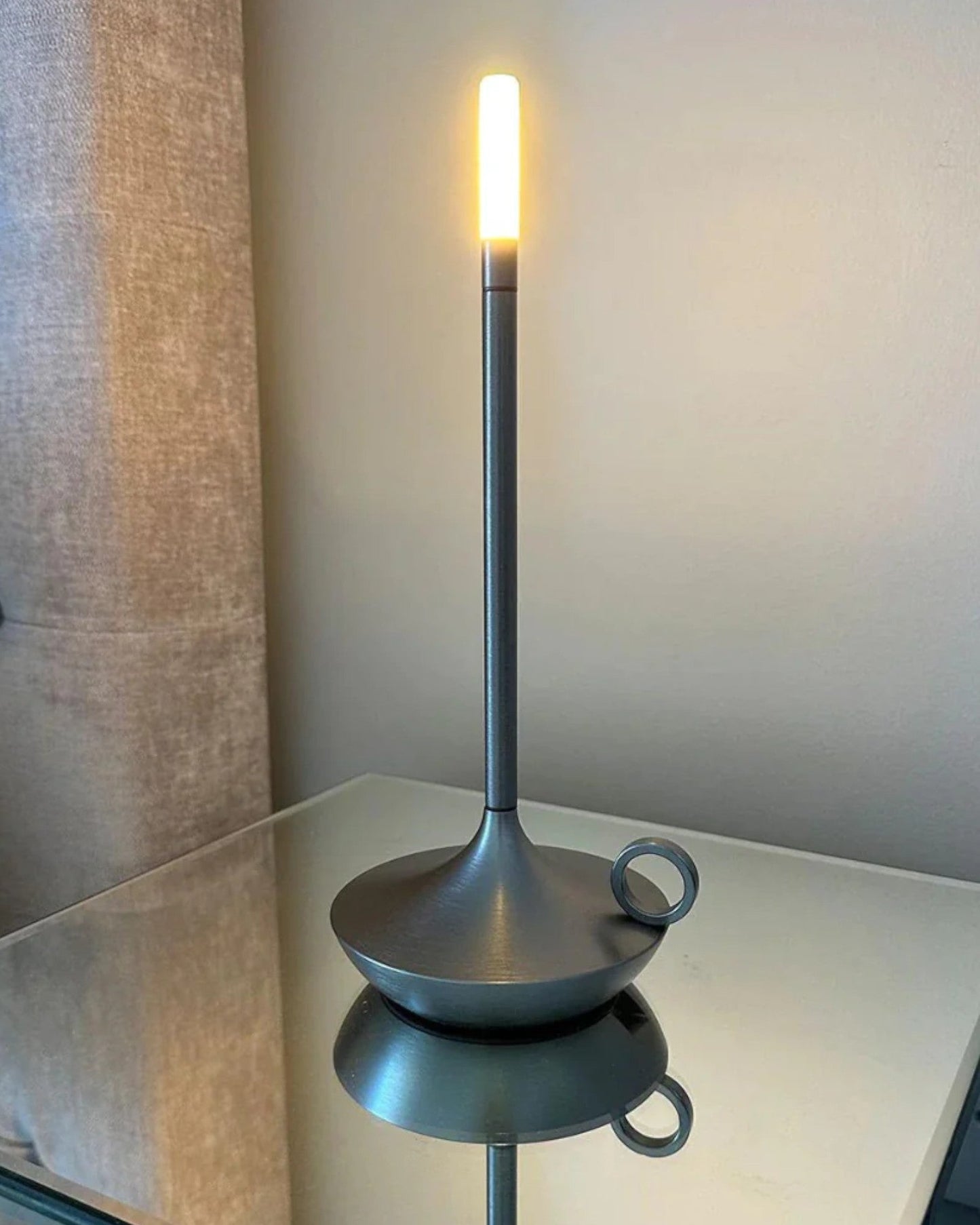 Liora - Draadloze LED Tafellamp met Touchbediening en Warm Kaarslicht