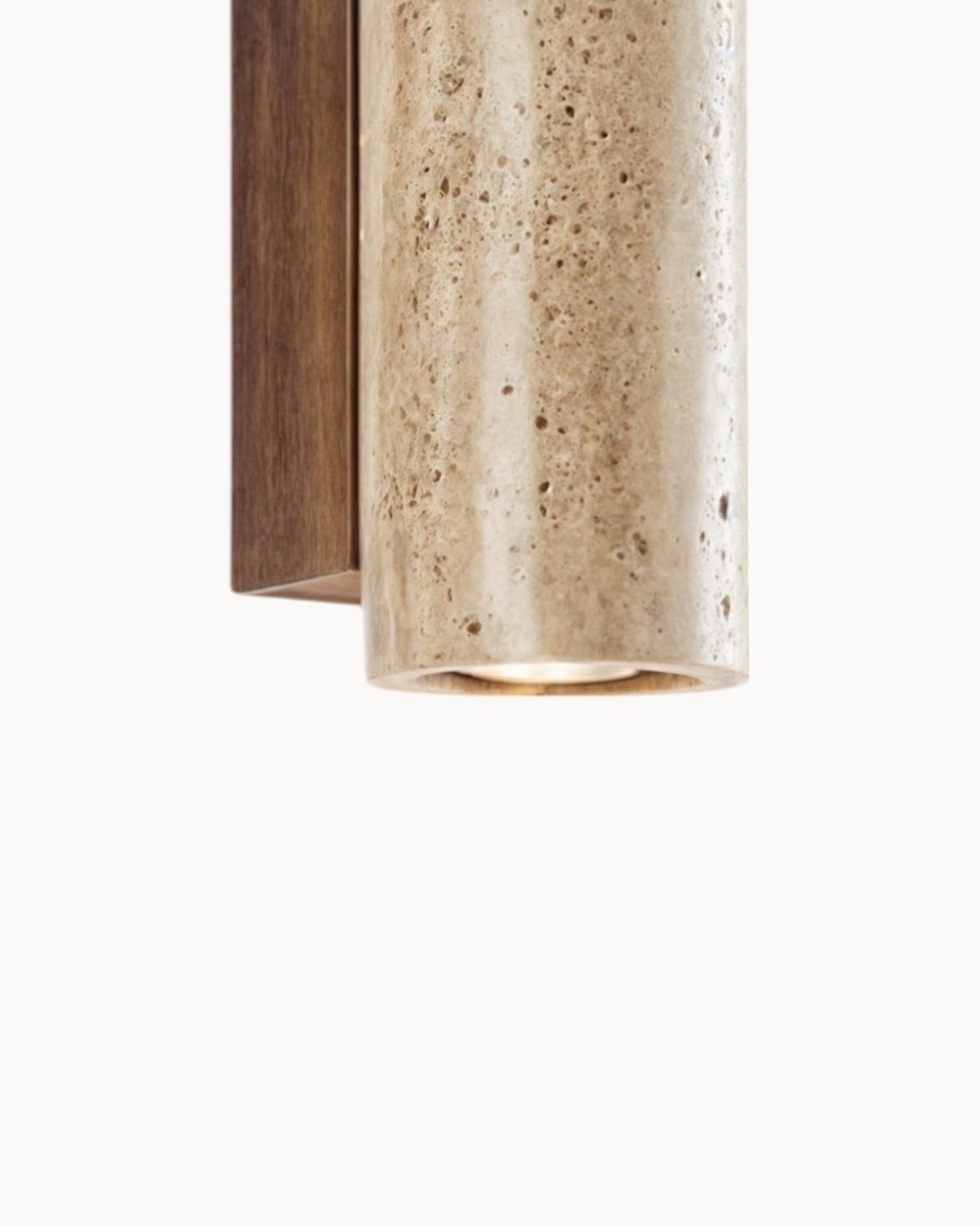 Taverno - Wandlamp van travertin en hout