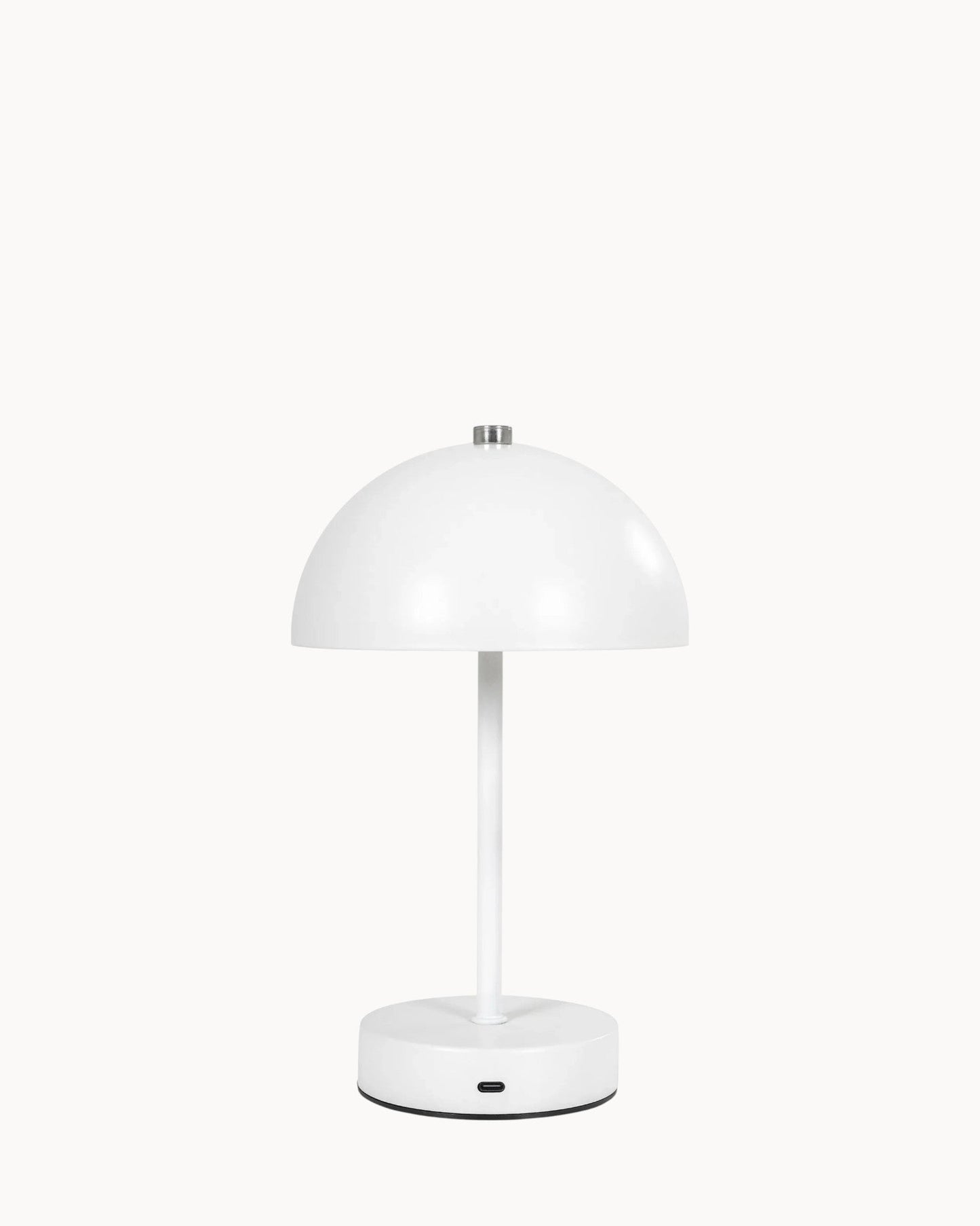 Holt – Oplaadbare LED Tafellamp van Staal in Wit (Modern Design)