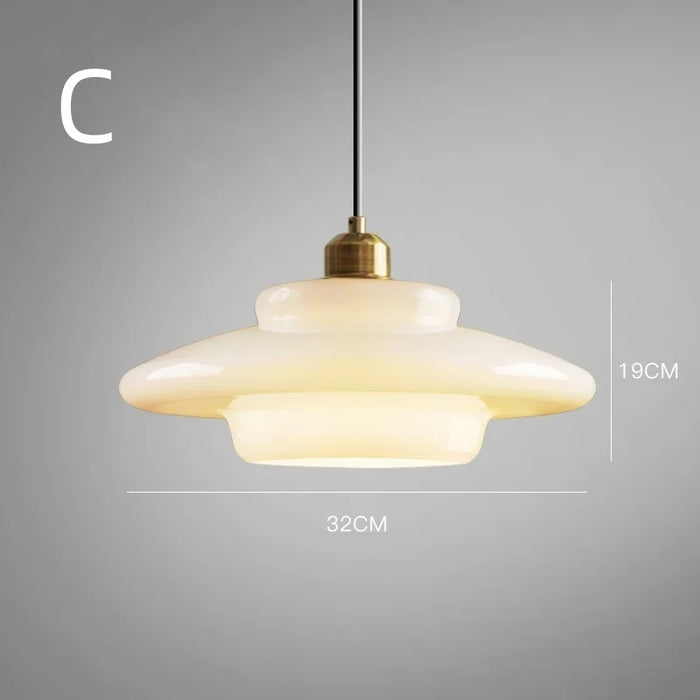 Lunara – Witte glazen hanglamp met zachte uitstraling
