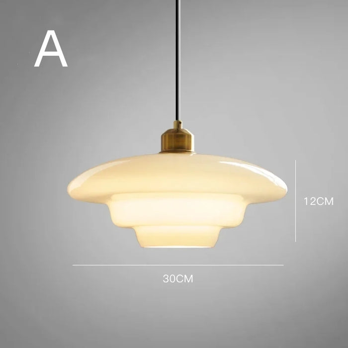 Lunara – Witte glazen hanglamp met zachte uitstraling